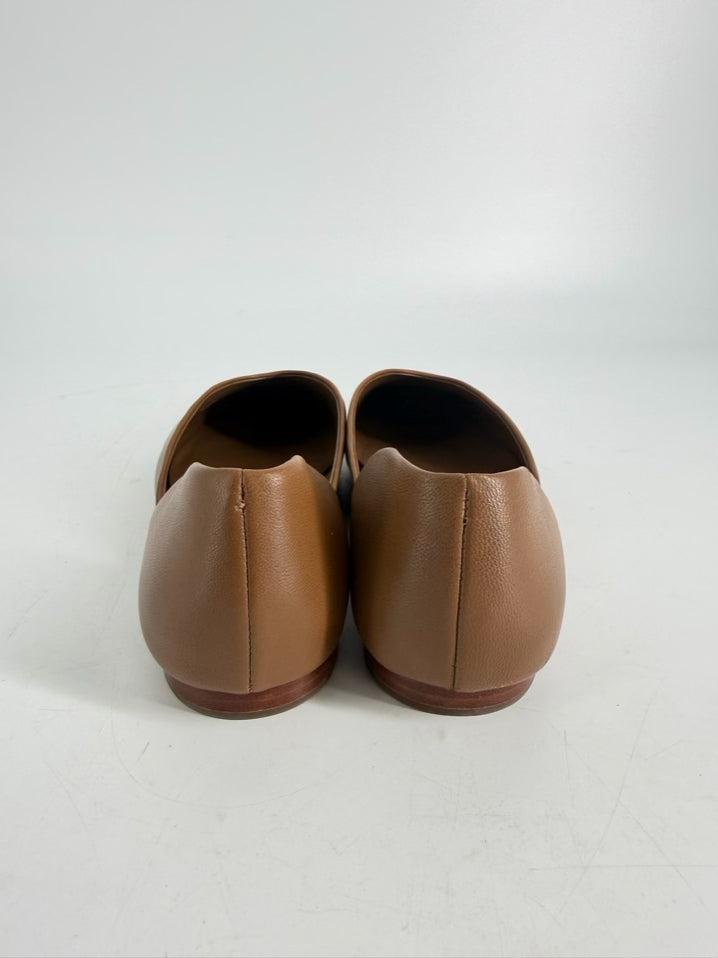 VINCE Size 8.5 Chestnut Leather Mules