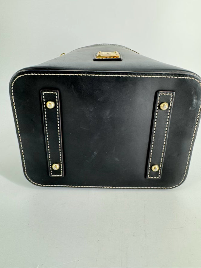 DOONEY & BOURKE Black & Brown Leather Bucket Bag