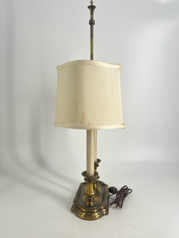 STIFFEL Brass Twin Candle Desk Lamp
