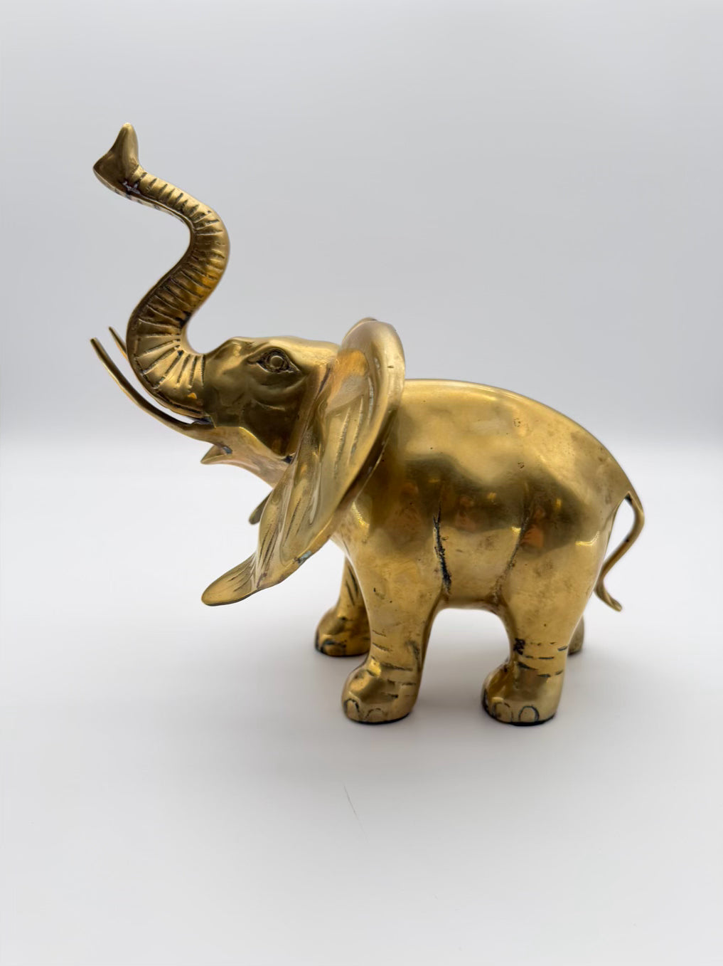 Small Elephant Brass Figure