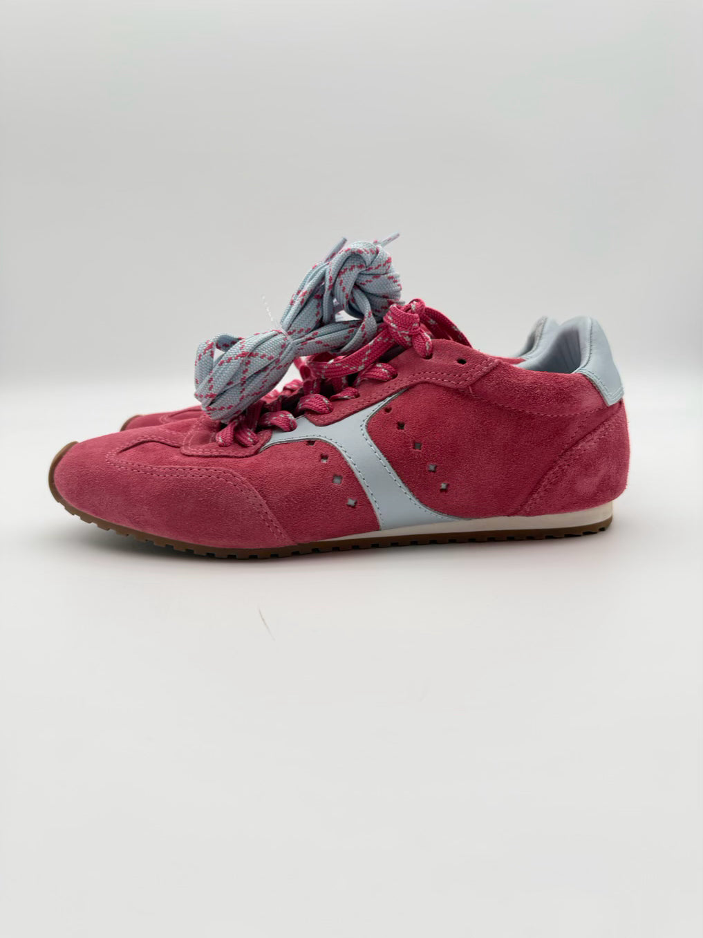 LARROUDE WMNS Size 9.5 Pink & Blue Casual Shoes
