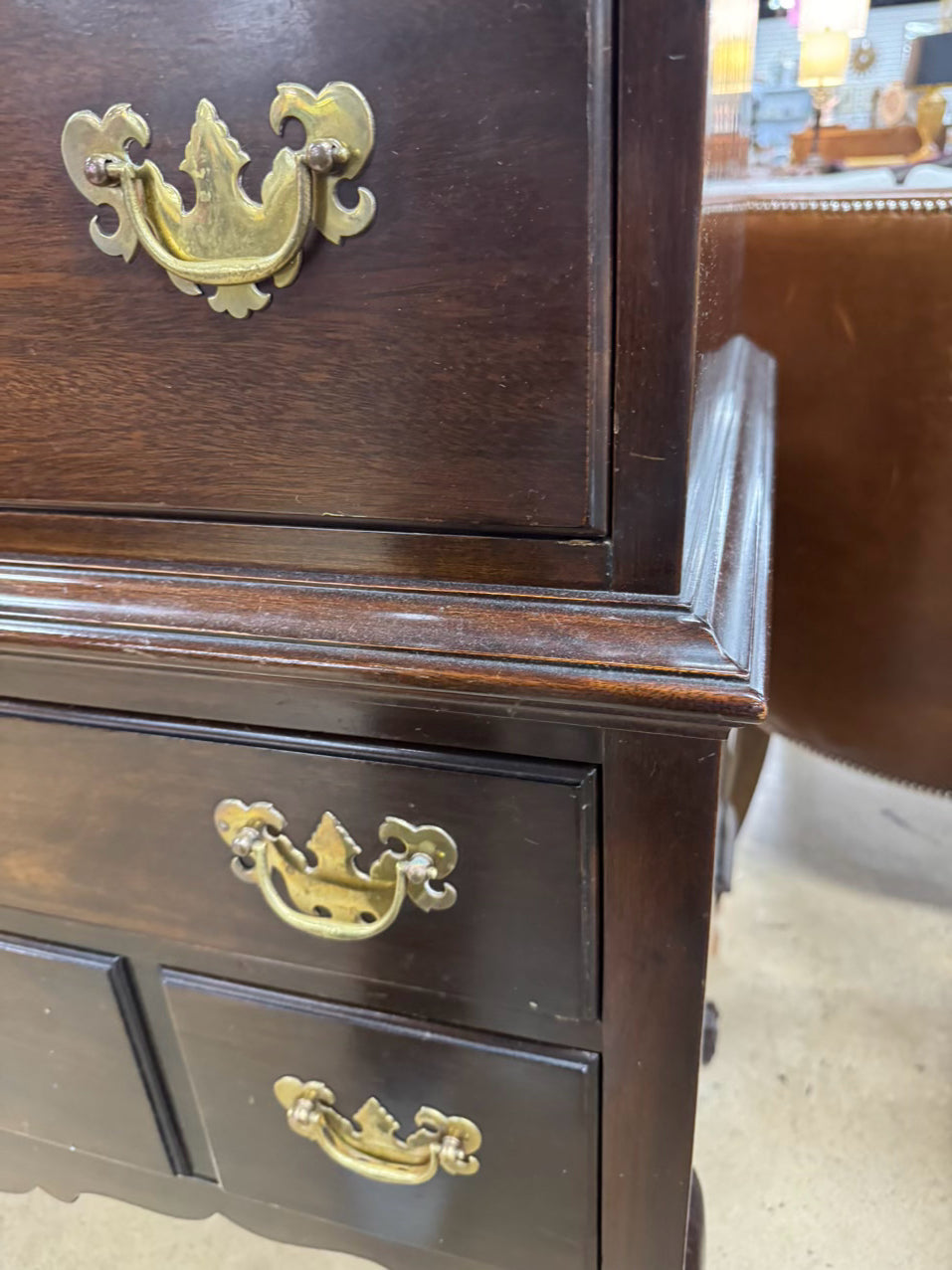 JOHN STUART INC. Wood Ball & Claw 8-Drawer Highboy