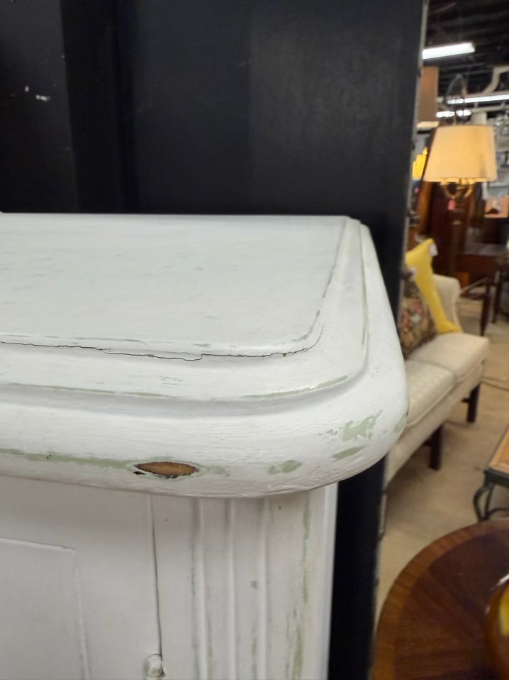 VINTAGE White Wood Shabby Chic Chest
