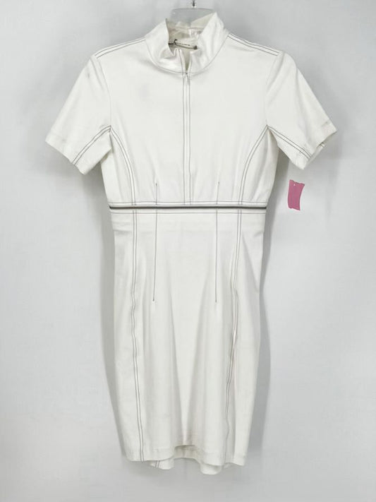 ELAINE KIM Size S White Dress W/ Zipper Detail NWT