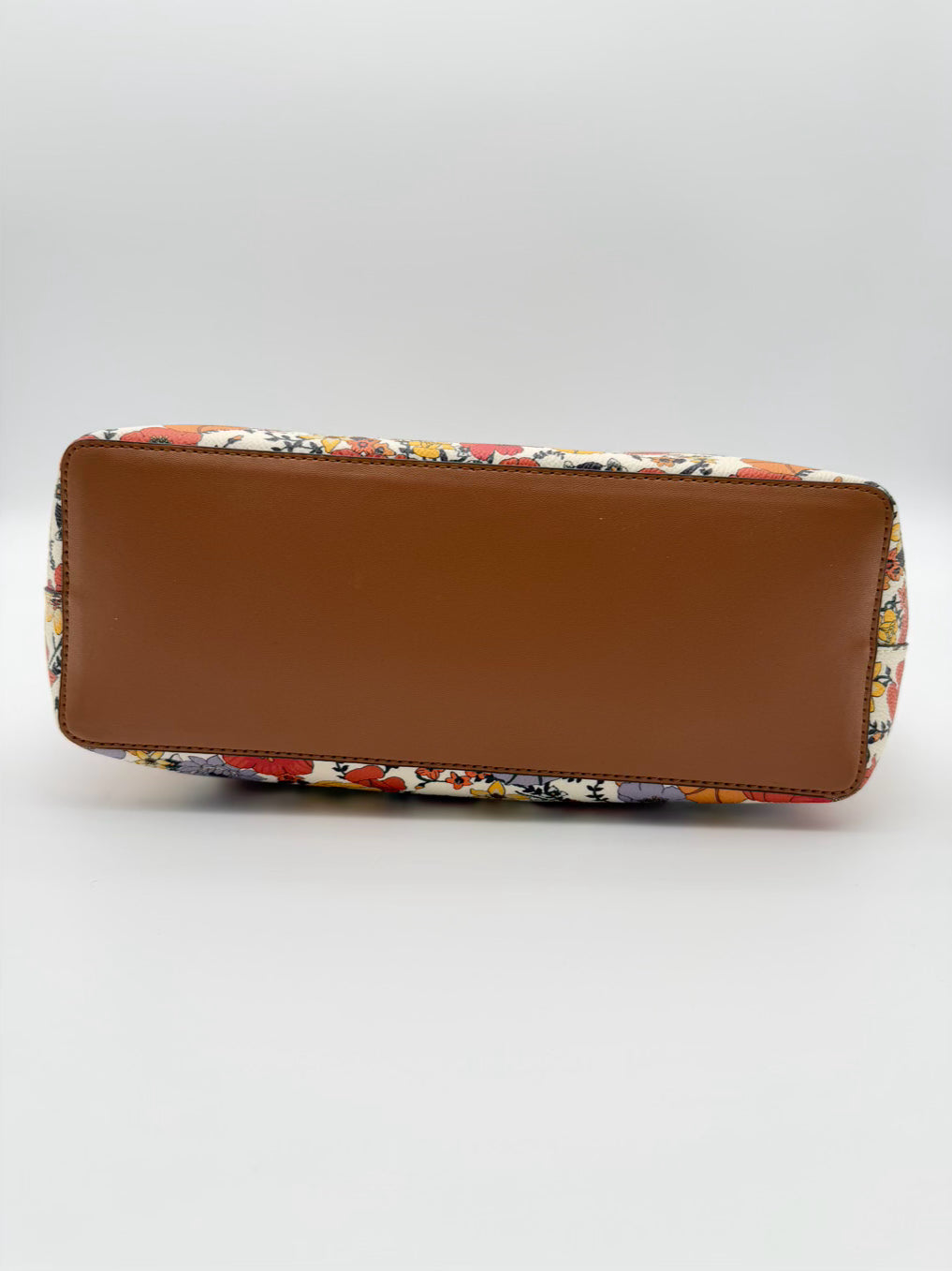 TORY BURCH Kerrington Blossom Ditsy Red & Purple Saffiano Leather Floral Purse