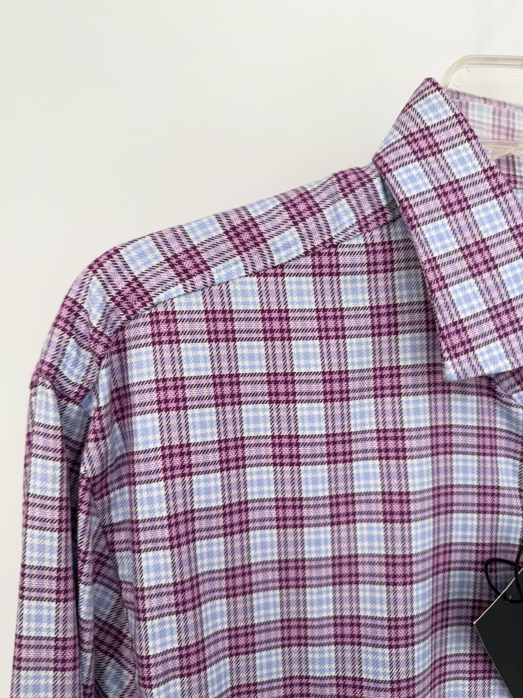 BOSS HUGO BOSS Size 34/35 Purple & Blue Long Sleeve Shirt NWT