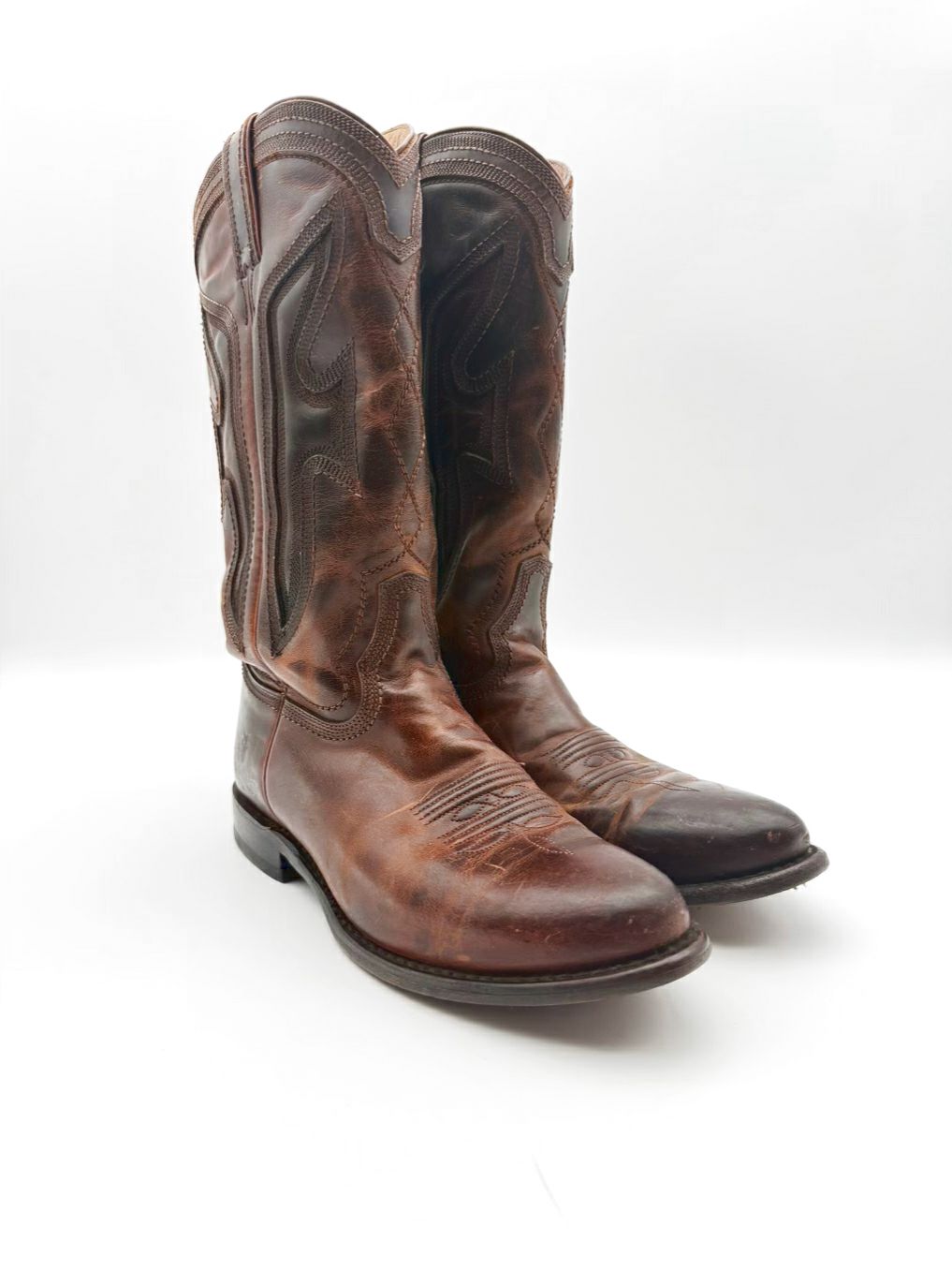 FRYE WMNS Size 8.5 Cognac Leather Western Boots