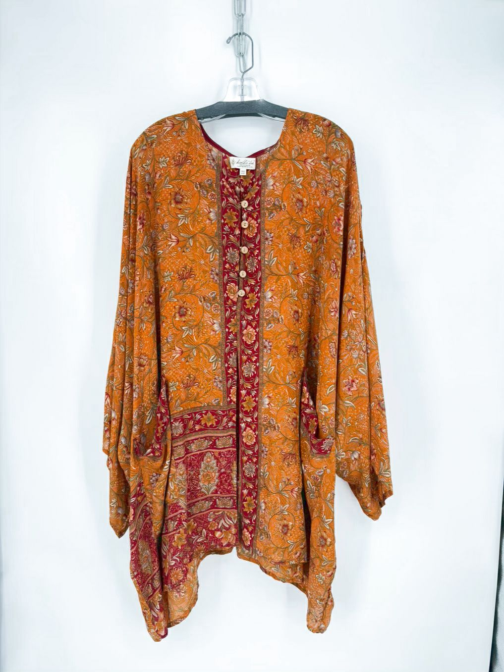 KANTHA BAE Size Wmn's Free Size Pumpkin Print Floral Tunic