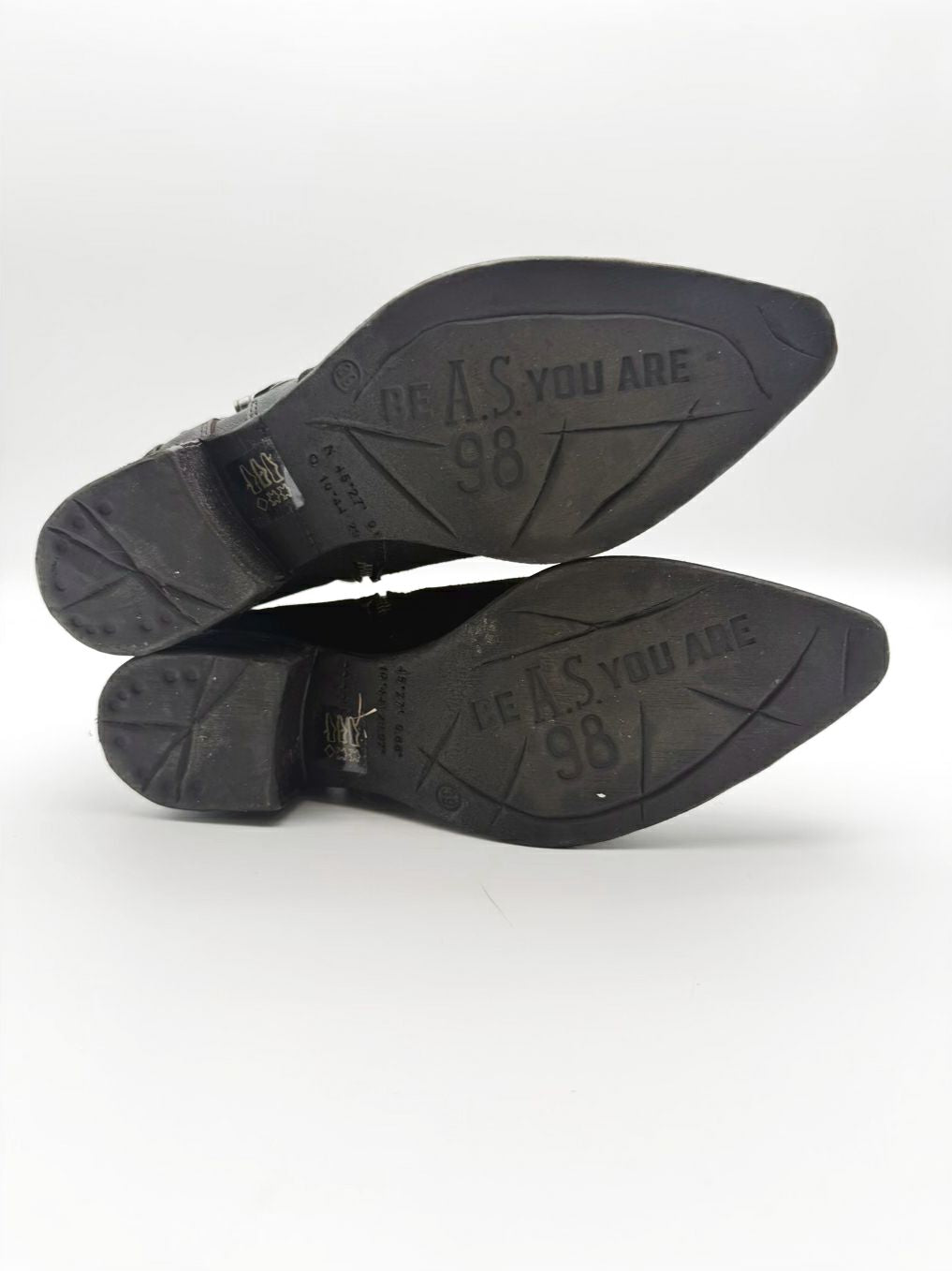 AS 98 WMNS Size 39 Black Leather Booties