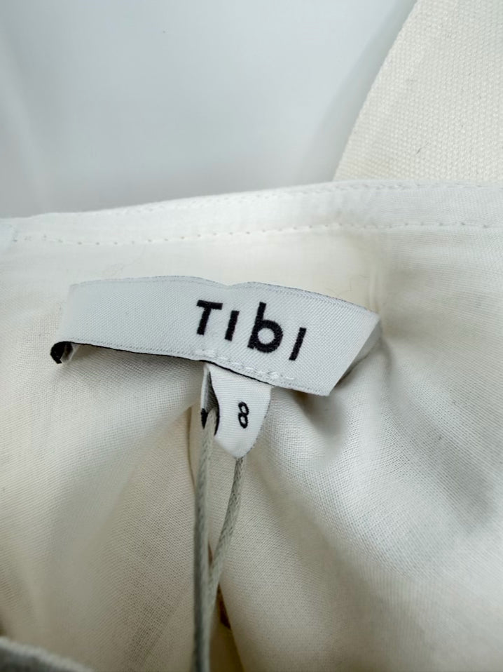 TIBI Wmn's Size 8 Cream Sleeveless Maxi-Dress NWT