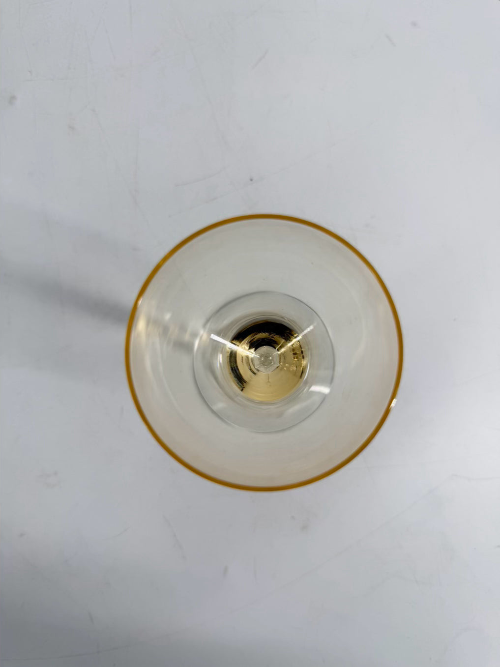 VINTAGE FOSTORIA Crystal Vogue Gold Tint Set of 8 Sherry Glasses
