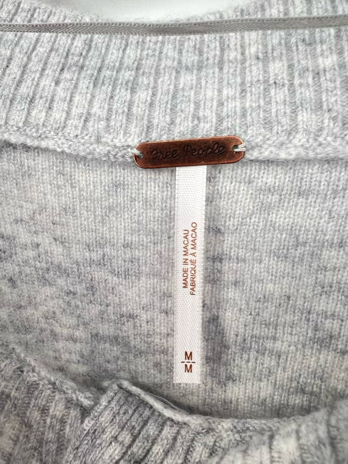 FREE PEOPLE Size M Gray Wool Blend Cardigan NWT