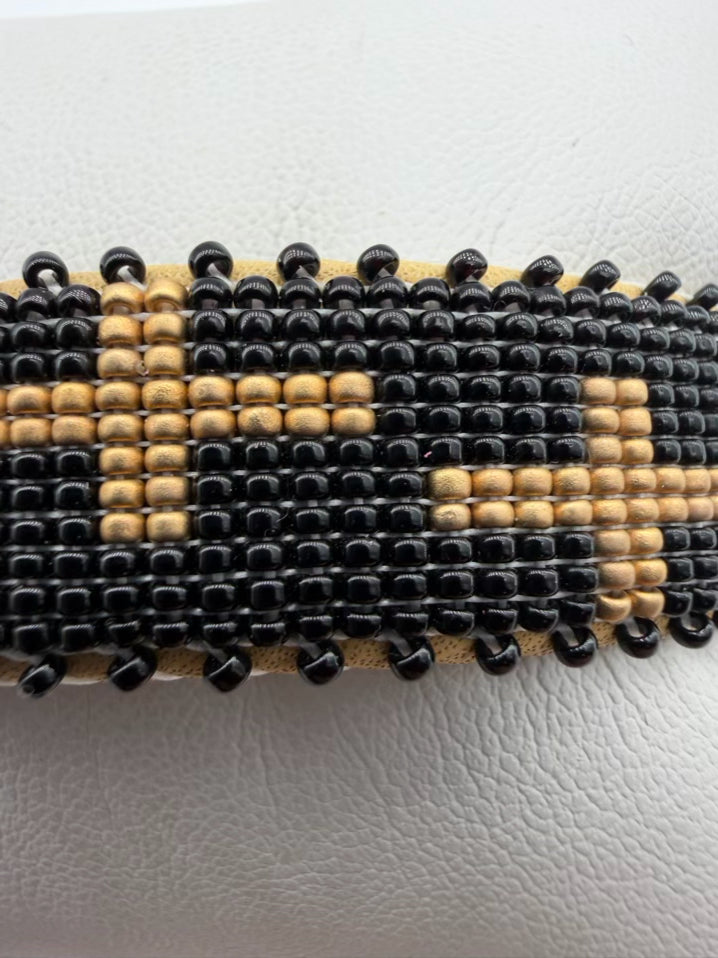 ETKIE Honor Medium Black Beaded Cuff