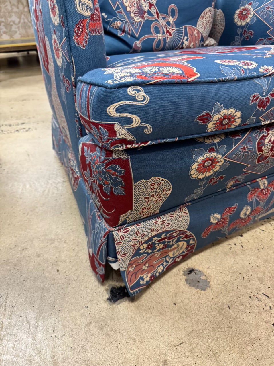 Blue & Red Club Chair