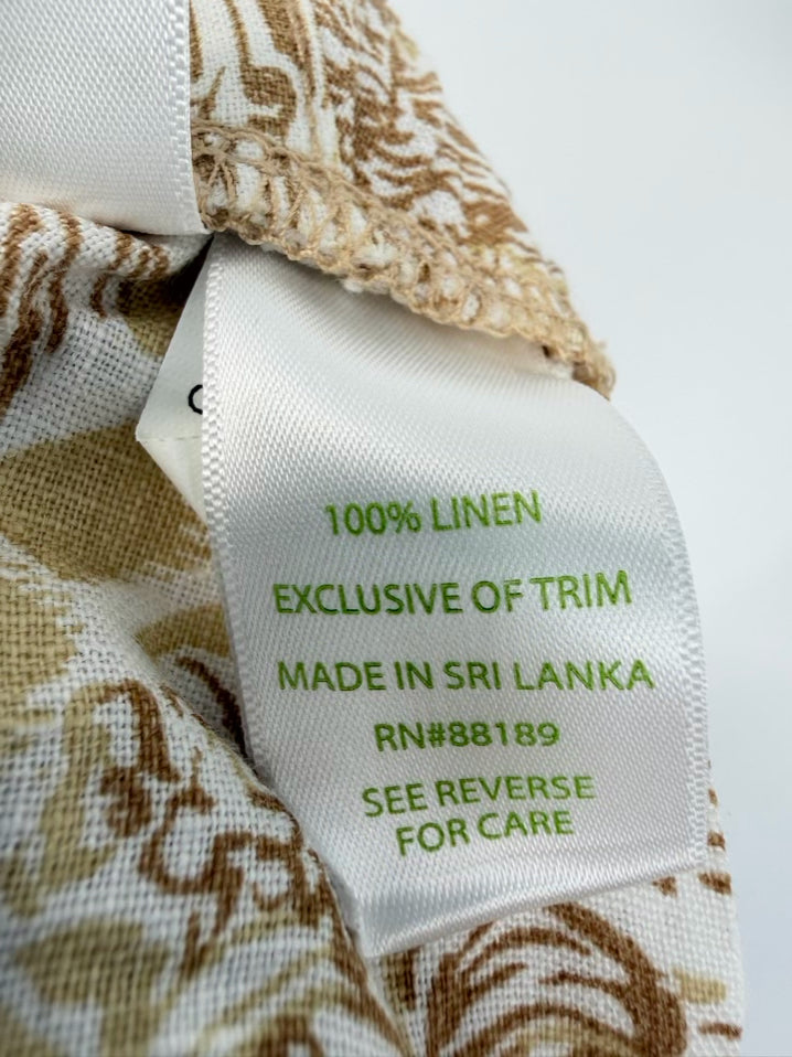 LILLY PULITZER Size M Tan Linen Pants NWT