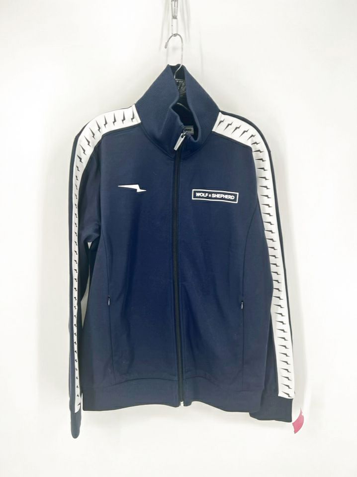 WOLF & SHEPHERD Size M Navy Track Jacket NWT