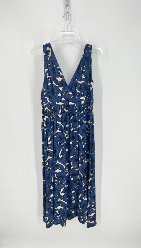 TRAFFIC PEOPLE Size M Dark Blue Floral Sleeveless Dress