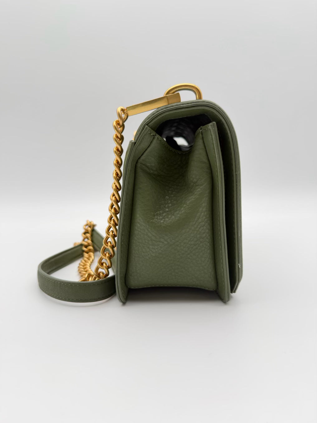 REBECCA MINKOFF Olive Chevron Leather Crossbody Bag