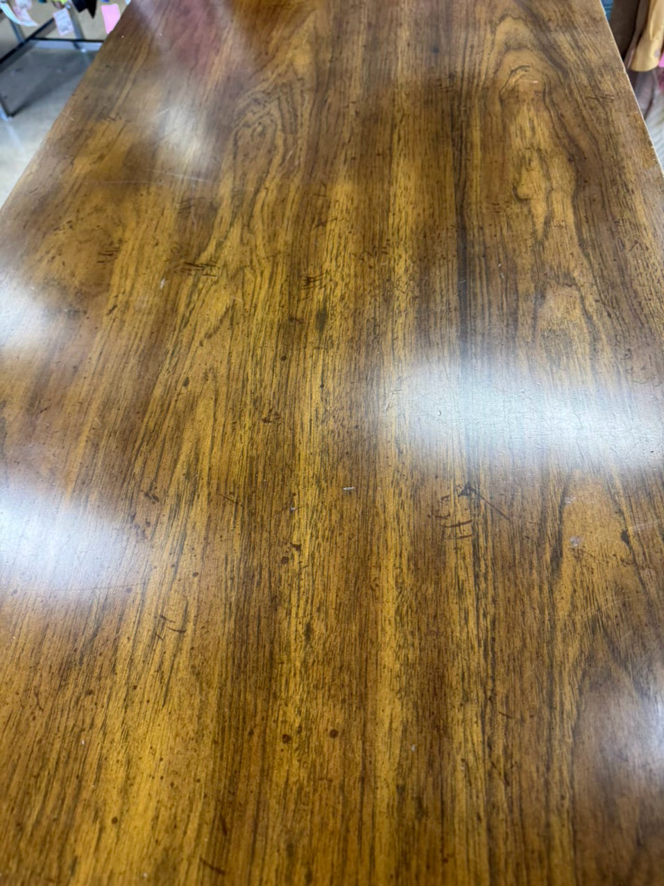 BERNHARDT Wood & Brass Campaign 9-Drawer Desk