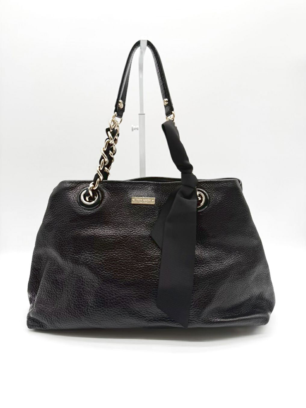 KATE SPADE Bow Regard Maryanne Black Leather Tote