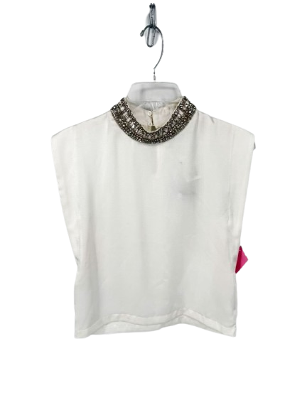 MISA LOS ANGELES Wmn's Size XS Ivory Rhinestone Detail Blouse NWT