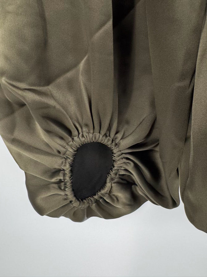 MINT Size M Dark Green Satin Knit Top NWT