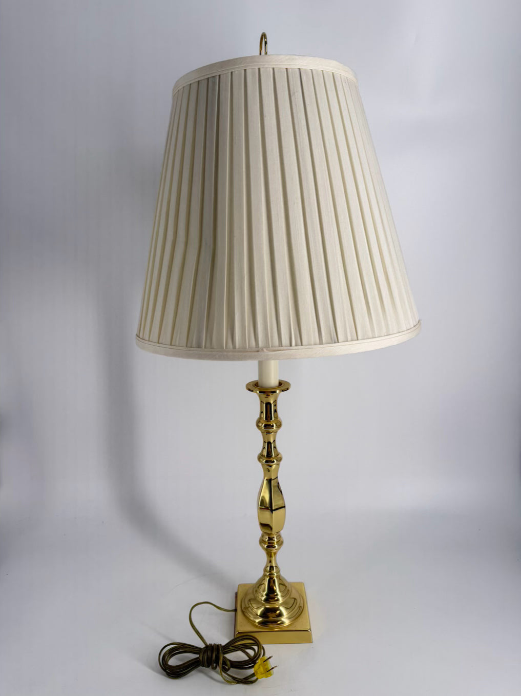 BALDWIN Brass Candlestick Lamp w/ Shade