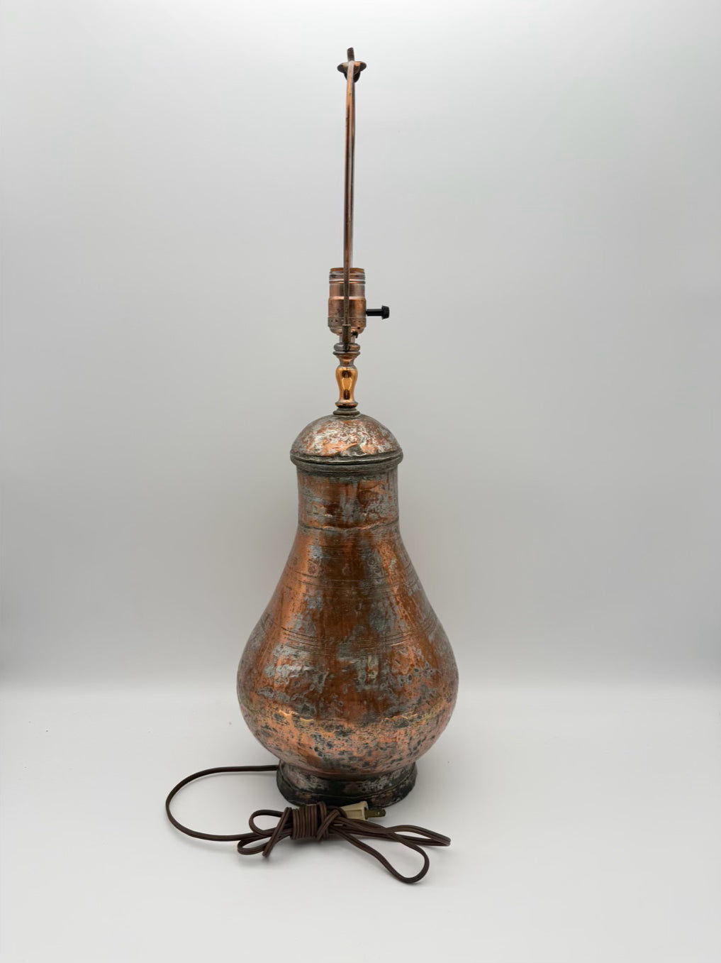 Copper Medium Water Jug Lamp No Shade