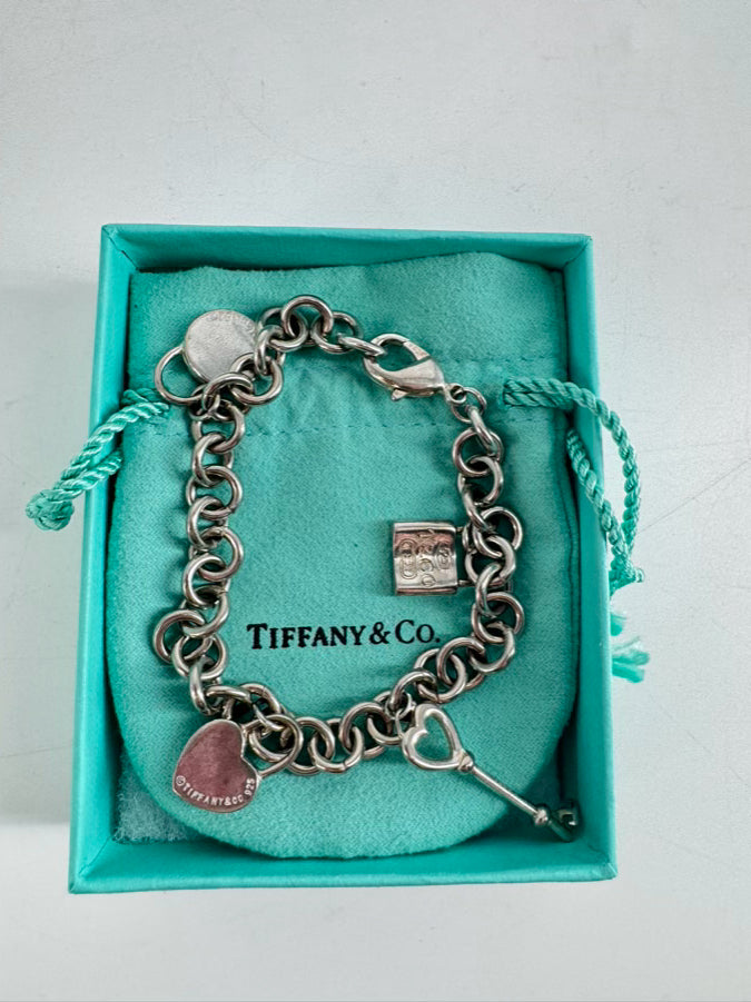TIFFANY & CO. STERLING SILVER Charm Bracelet