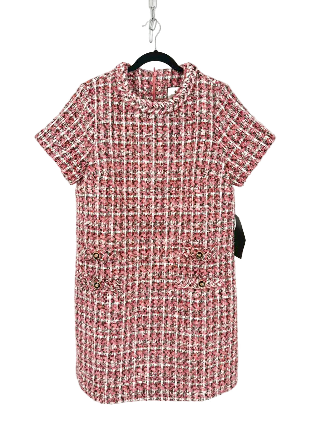 TUCKERNUCK Wmn's Size XL Berry Tweed Braided Detail Dress NWT