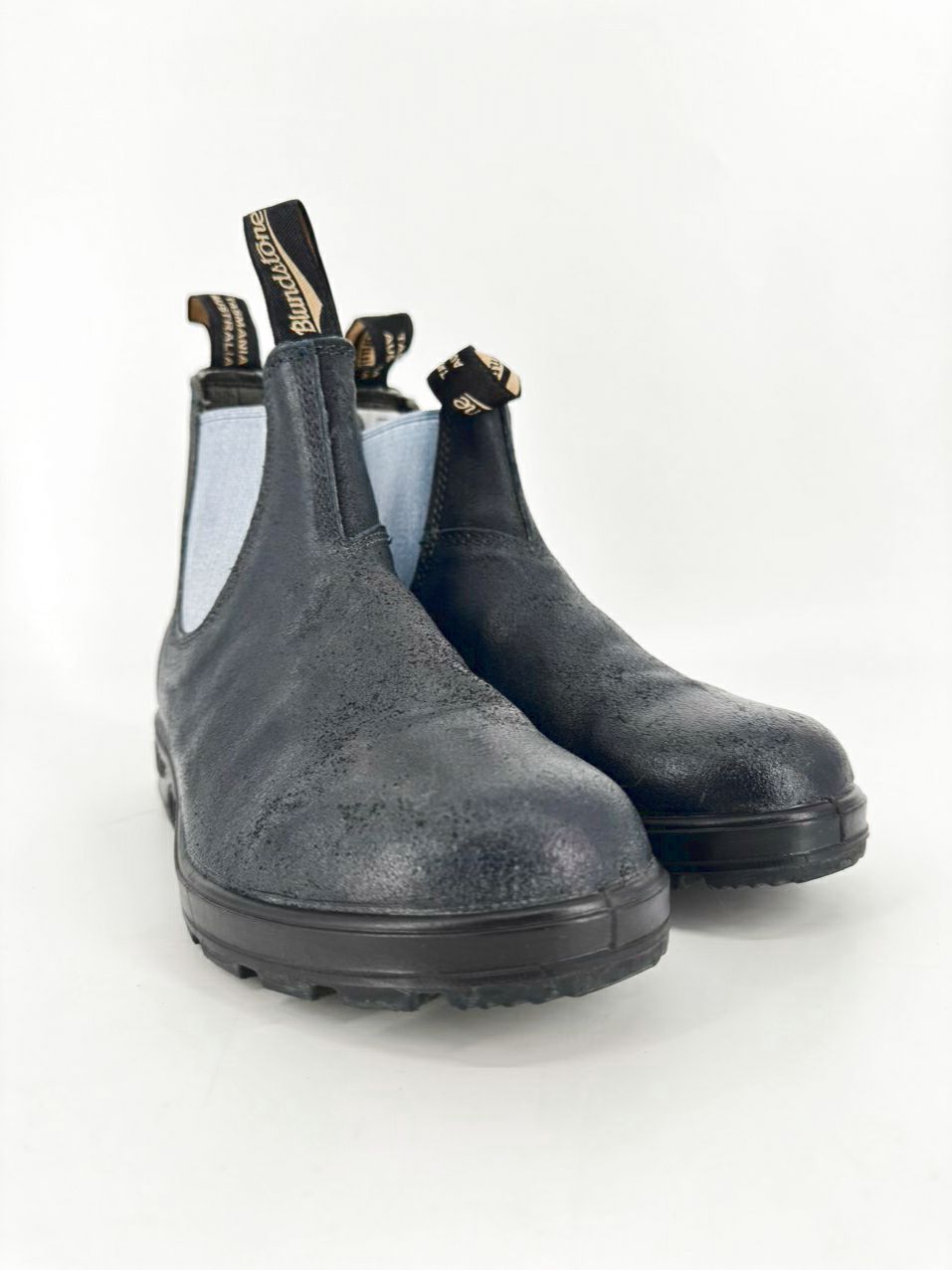 BLUNDSTONE Size 8 Navy Leather Boots