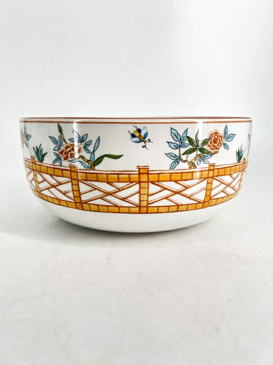 TIFFANY Multi Colored Porcelain Chinese Fence Bowl