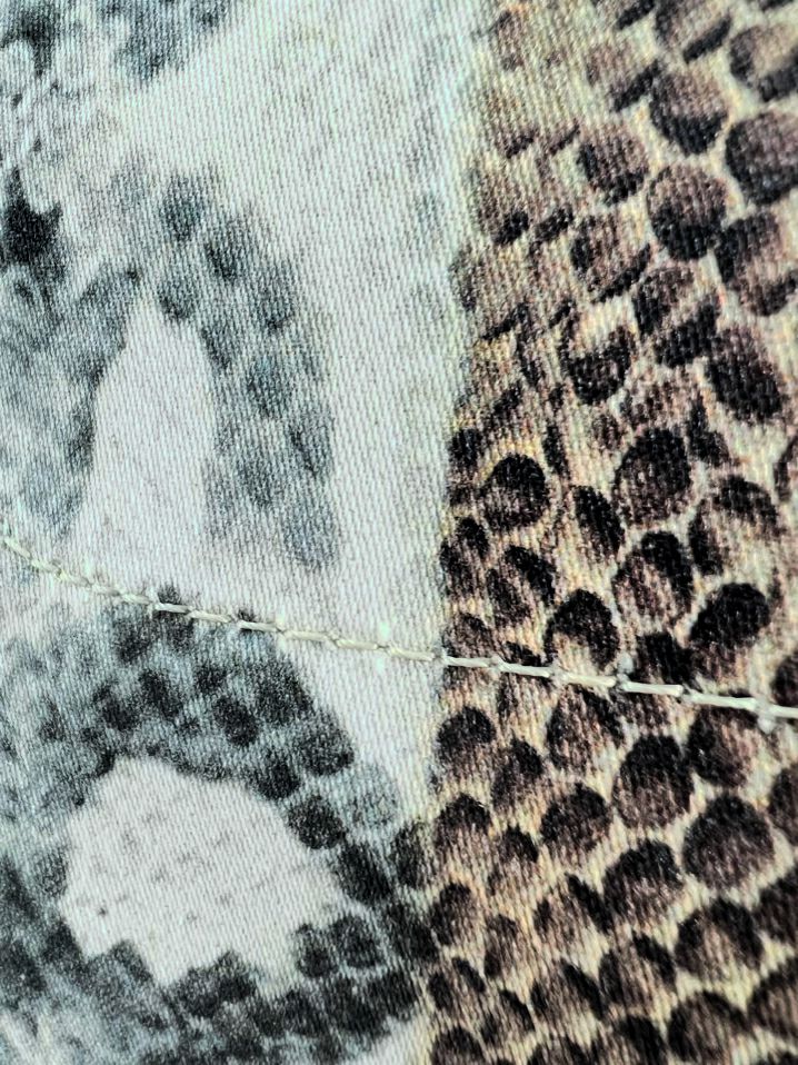 LONGCHAMP Brown & Gray Nylon Animal Print Tote Bag