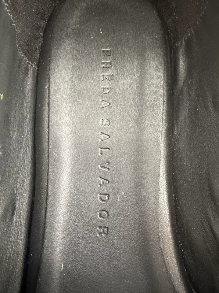 FREDA SALVADOR Jessie Size Wmns 7.5 Black Leather Studded Flats