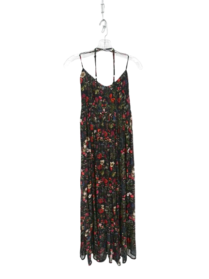 PAYAL JAIN Size Wmn's XS Black Print Floral Maxi-Dress NWT