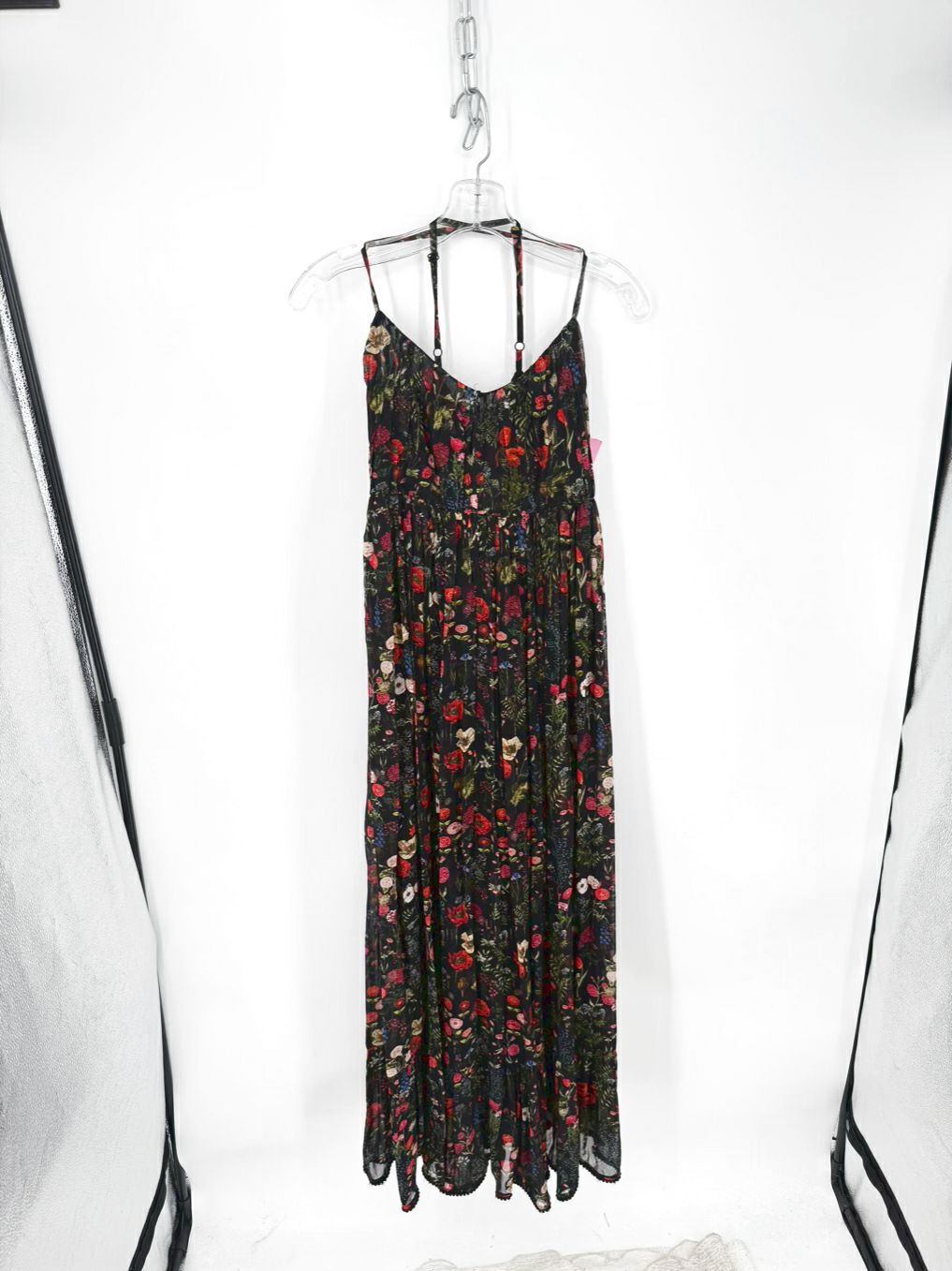 PAYAL JAIN Size Wmn's XS Black Print Floral Maxi-Dress NWT
