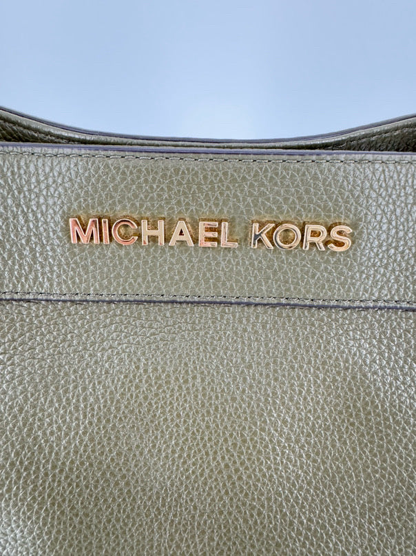 MICHAEL KORS Green Leather Purse