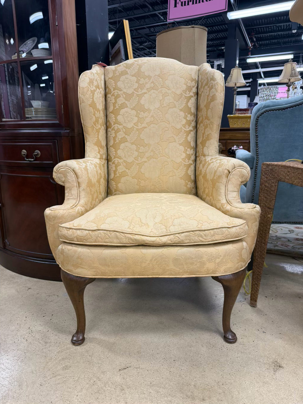 HENREDON Queen Ann Gold Chair
