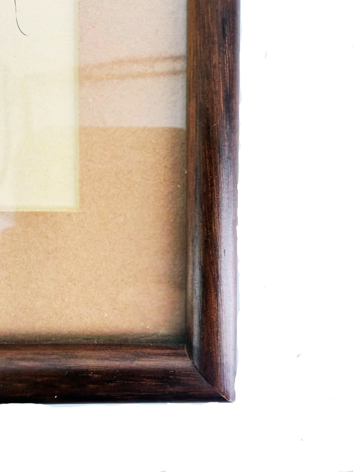 MADGE TENNENT Woman's Face Drawing in Wood Frame