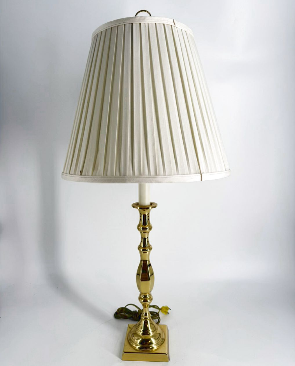 BALDWIN Brass Candlestick Lamp w/ Shade