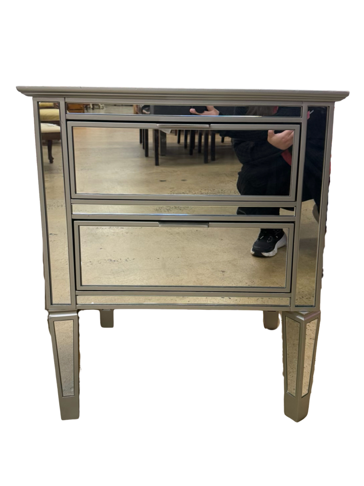 Mirrored End Table