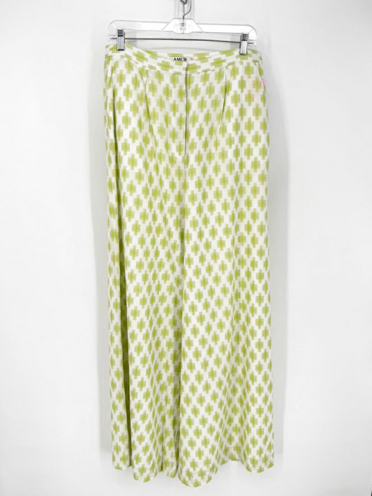 AMUR Size 12 Lime Print Pants NWT