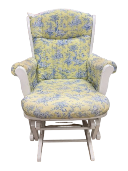 DUTAILIER White Glider Rocker Chair