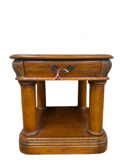 ASPEND HOME Medium Wood End Table w/ Drawer