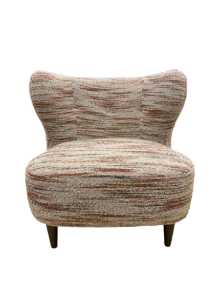 PRECEDENT FURNITURE CO. Pink, Purple & Rust Armless Chair