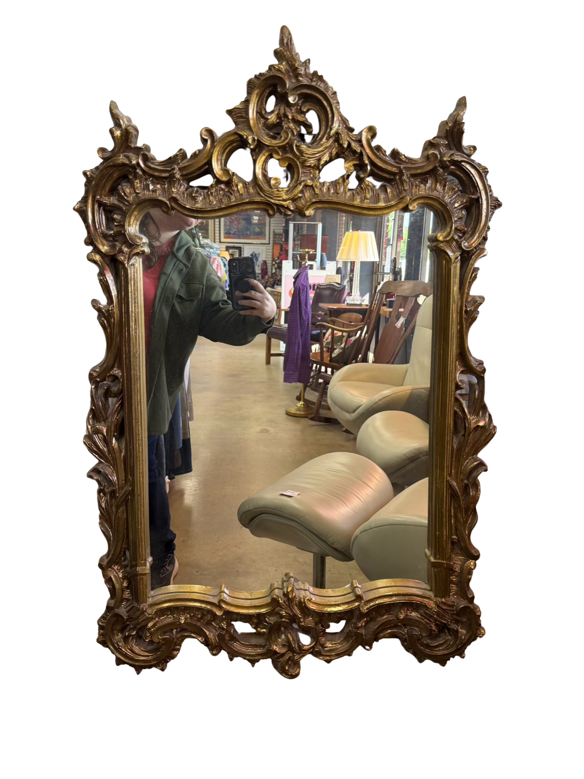 CAROLINA MIRROR Gold Ornate Mirror