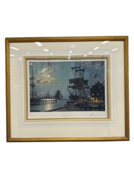 JOHN STOBART Waiting For The Dawn Print In Wood Frame