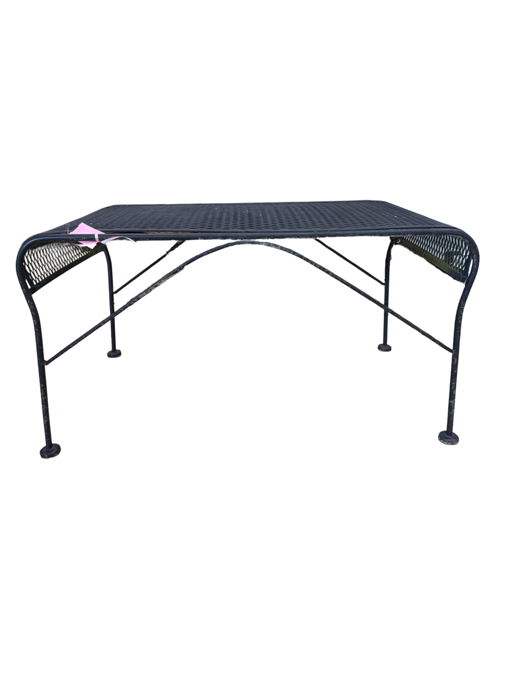 VINTAGE Black Wrought Iron Outdoor Coffee Table