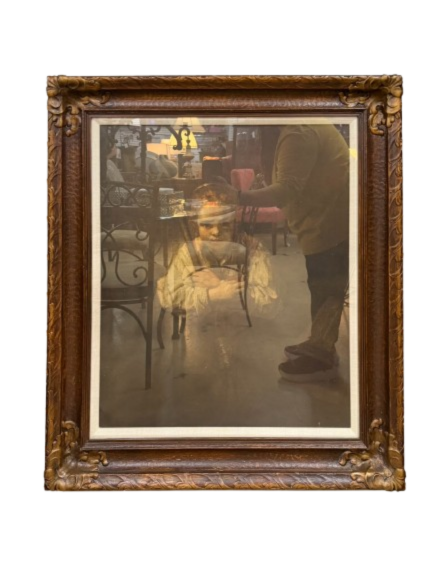 REMBRANDT Girl With Broom Reproduction Art In Antique Wood Frame