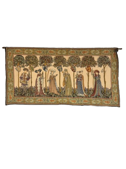 Cream The Nine Worthies Fabric Tapestry